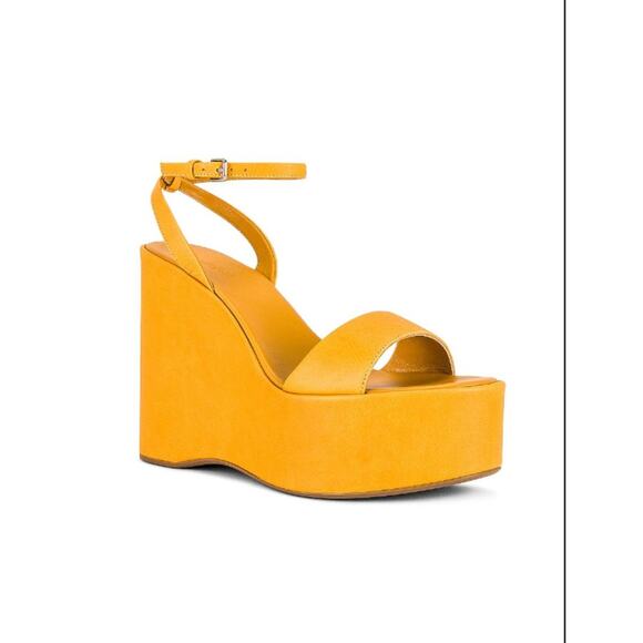 Tony Bianco Vesna Sandals Leather Wedge Ankle Strap Statement Evening Sz 5 - Picture 4 of 14